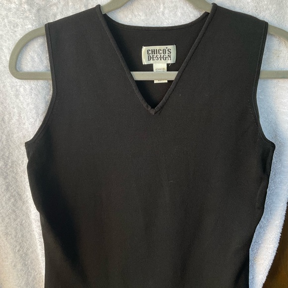 Chico’s Apparel Annie Sleeveless Knit Black; EUC;M/8 - Picture 6 of 13
